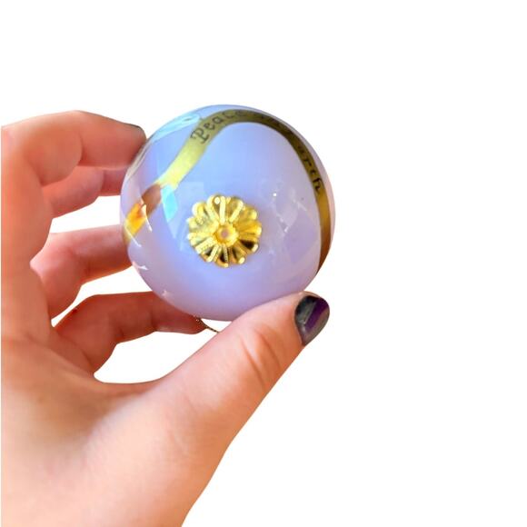 2003 LI BIEN WHITE PEACE DOVE CHRISTMAS ORNAMENT "PEACE ON EARTH" HAND PAINTED - Picture 8 of 8